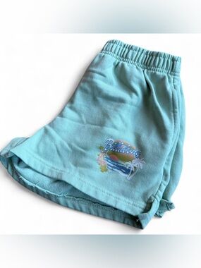 Billabong Sweat Shorts Beach Graphic Mint Green Size Medium